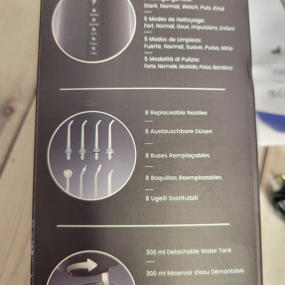 Auiei Portable Oral Irrigator Water Flosser Teeth Pick Cordless Rechargeable - Picture 5 of 11